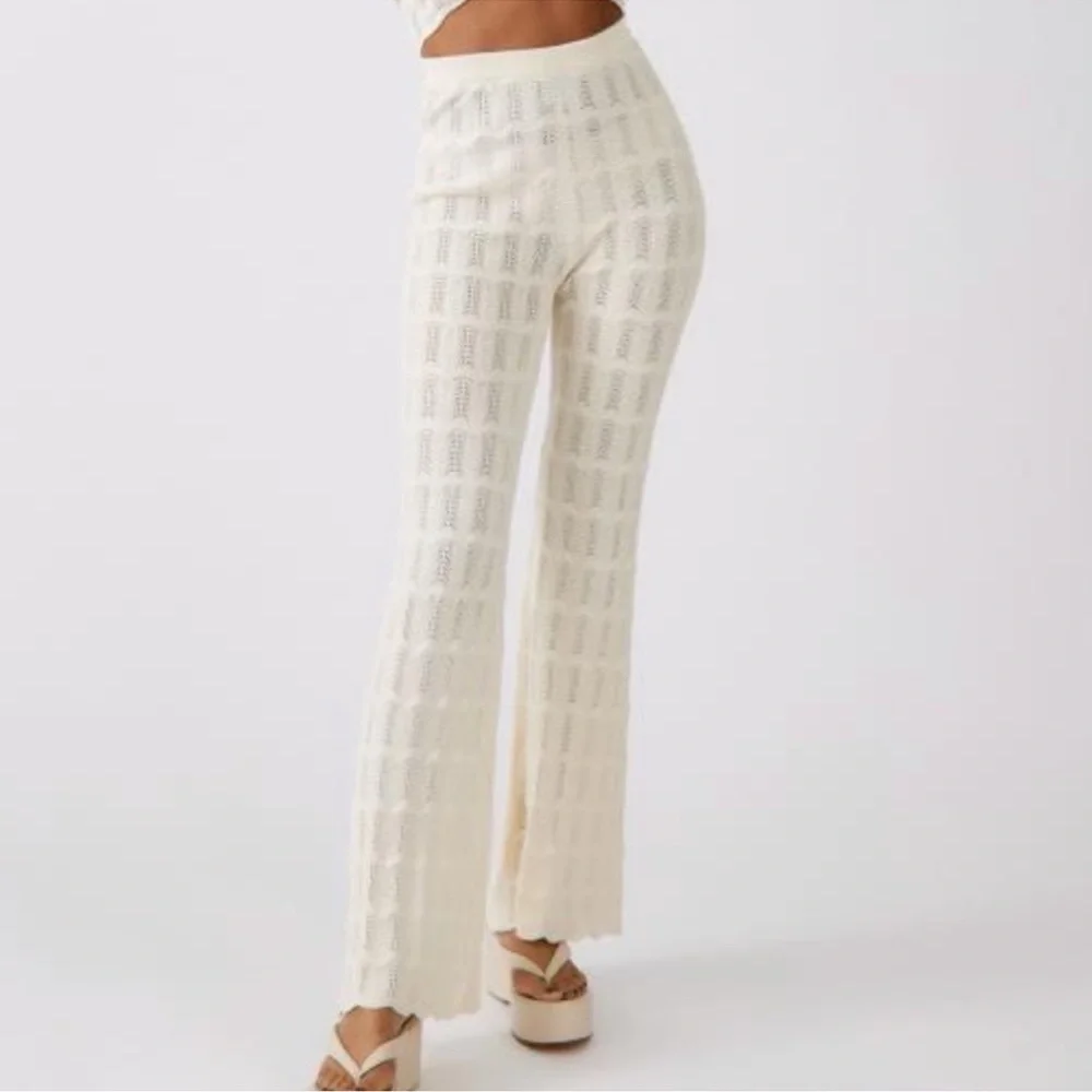 13 Another Girl Eco Pointelle Scalloped Flare Trousers size 2 - Picture 3 of 7